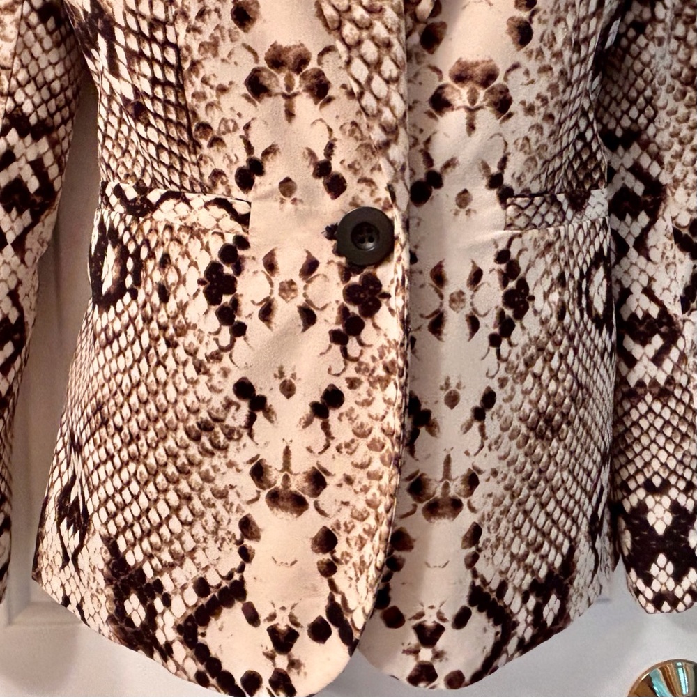 Python Snakeskin Print Blazer Jacket - image 5